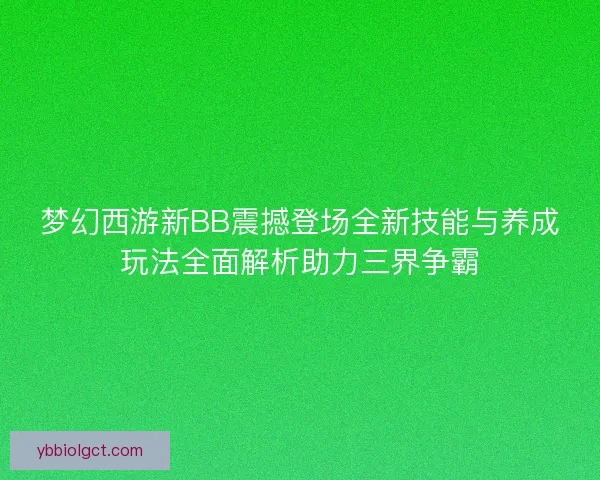 梦幻西游新BB震撼登场全新技能与养成玩法全面解析助力三界争霸 梦幻西游新BB震撼登场全新技能与养成玩法全面解析助力三界争霸